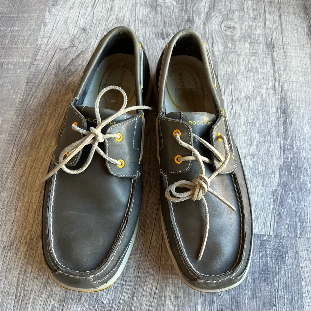 Rockport Men's Leather Boat Shoe Casual Deck Walking Shoes 13 M